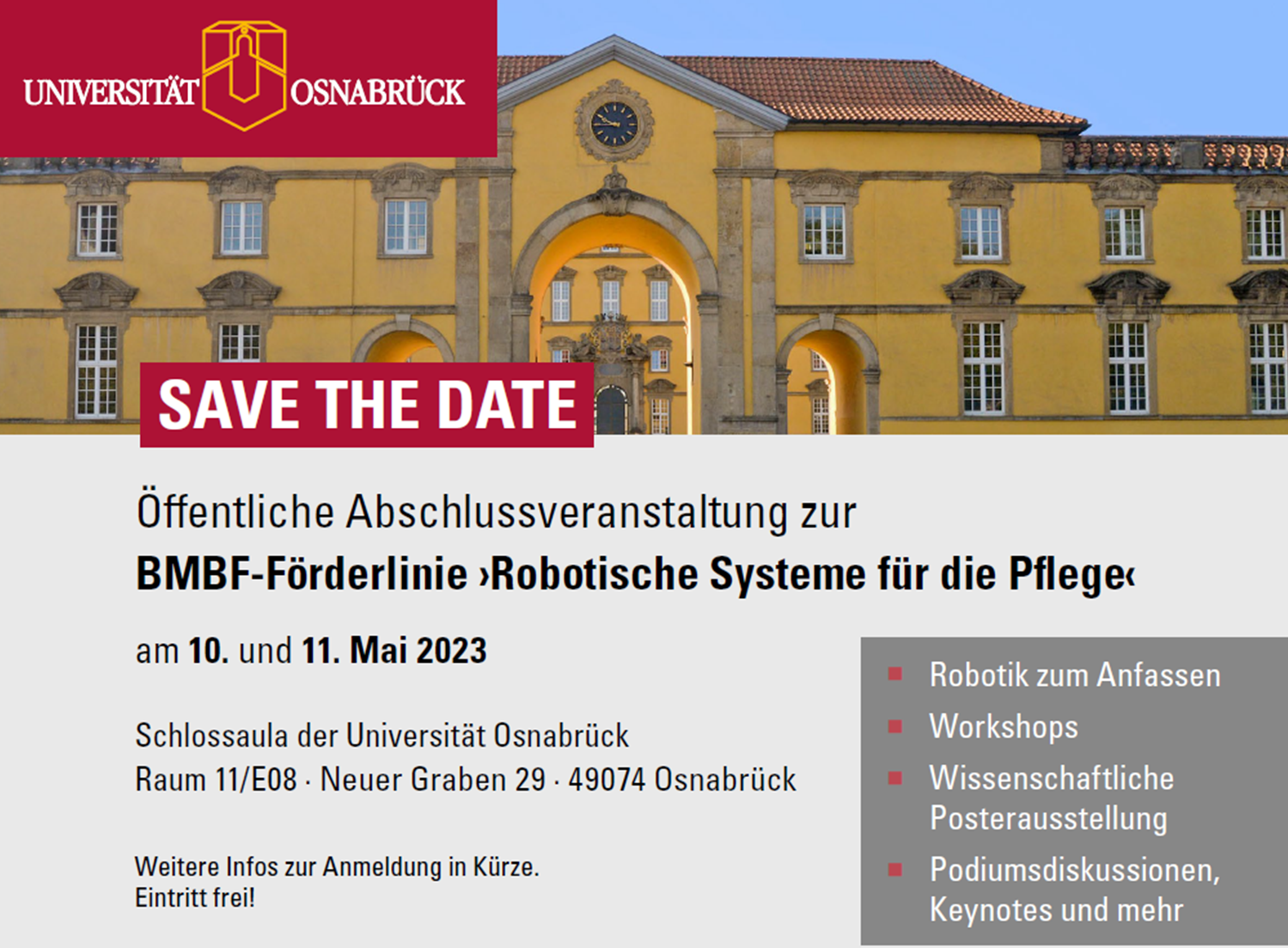 Save the Date Abschlussveransatltung BeBeRobot